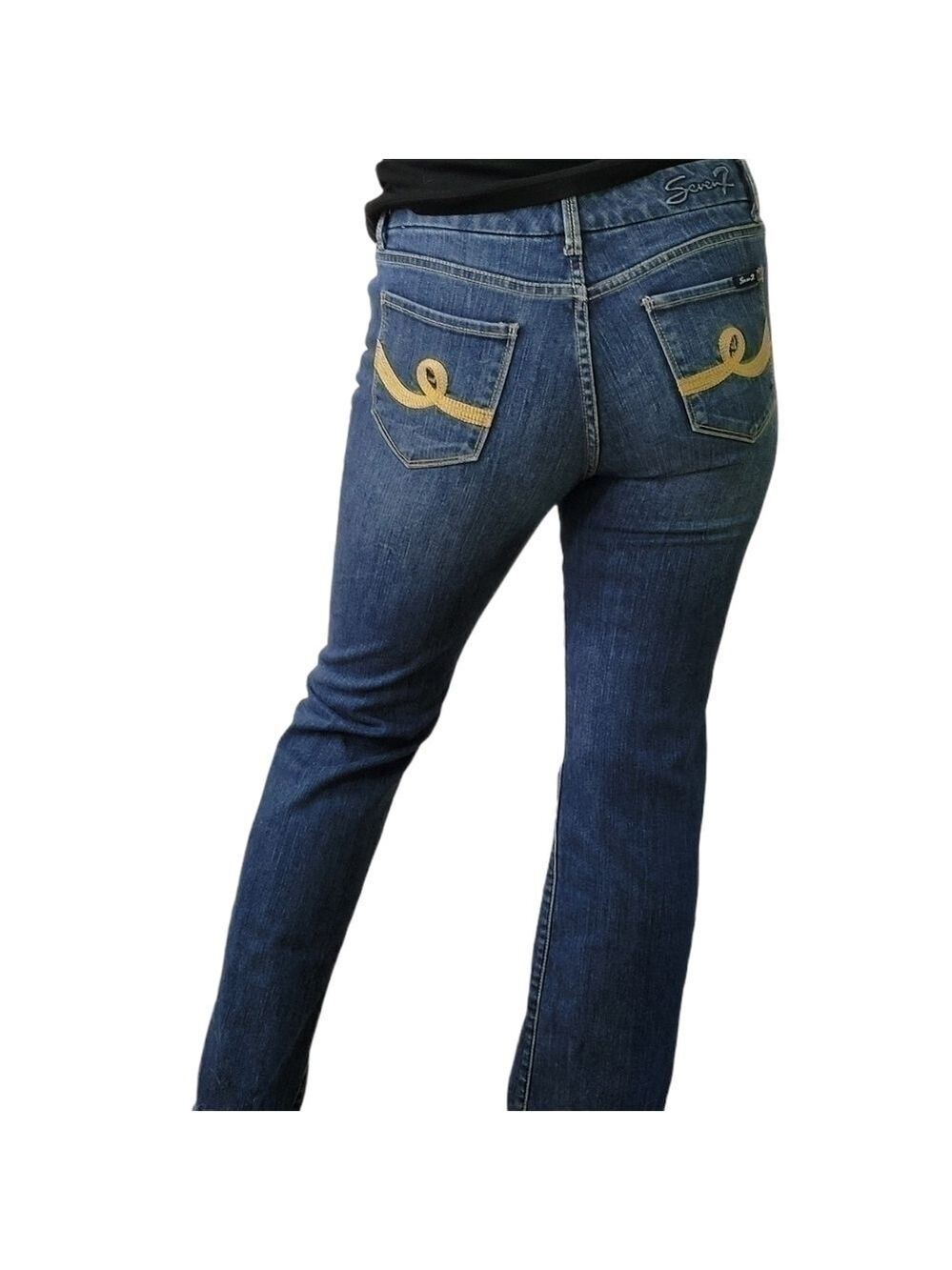 Seven7 Denim Bootcut Boyfriend Jeans Size 8 - Picture 3 of 14